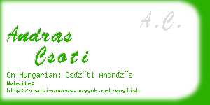 andras csoti business card